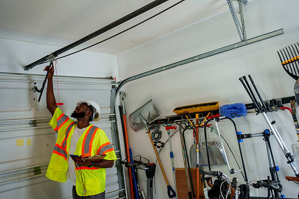 Professional Garage Door Panel Replacement technician working in Fort Davis, TX